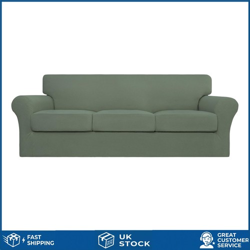 Greyish green stretch sofa - stretch,