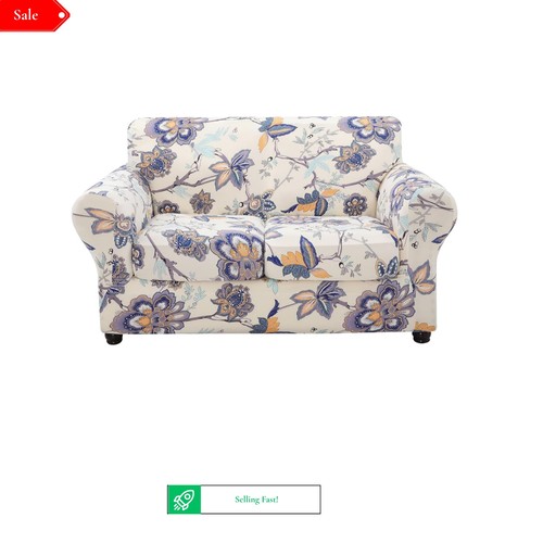 Stretch floral couch - stretch, cover
