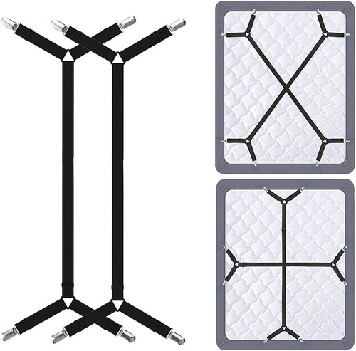 Adjustable bed sheet - sheet, straps